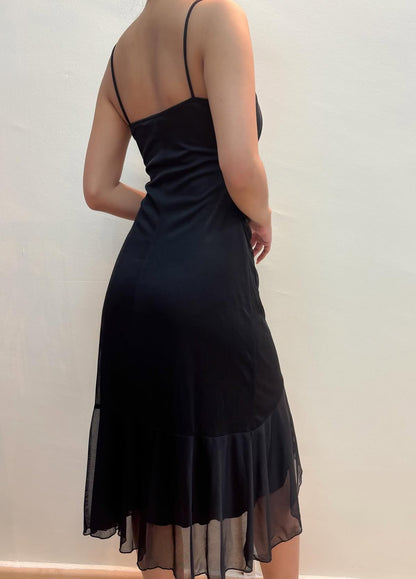Robe de soirée fourreau noire sexy longue avec fente J8826