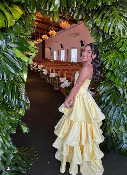 Rosa Etuikleid, lang, mit Seitenschlitz, Satin, formelles Kleid J8820