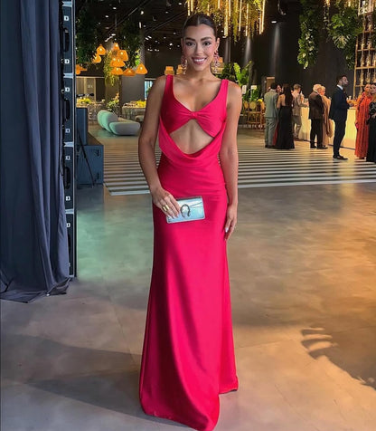 Robe de soirée fourreau noire sexy longue avec fente J8826