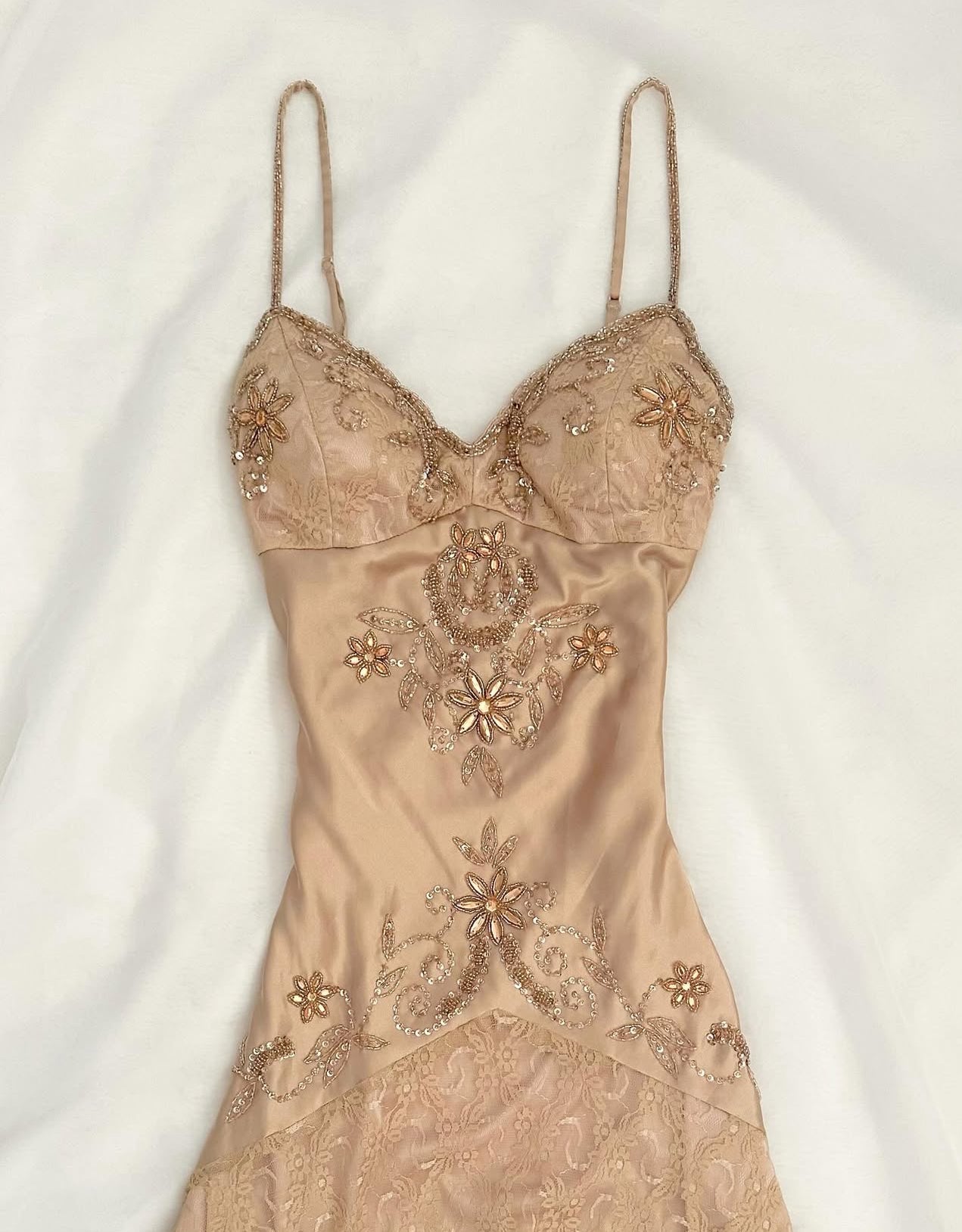 Champagne Beaded Vintage Prom Dress Formal Evening Dress Birthday Gown J9223