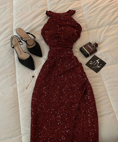 Robe de soirée fourreau noire sexy longue avec fente J8826