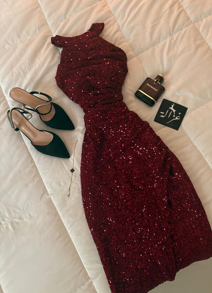 Robe de soirée fourreau noire sexy longue avec fente J8826