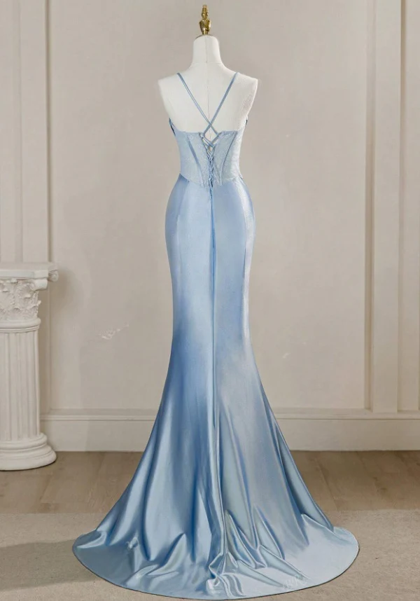 Robe de soirée fourreau noire sexy longue avec fente J8826