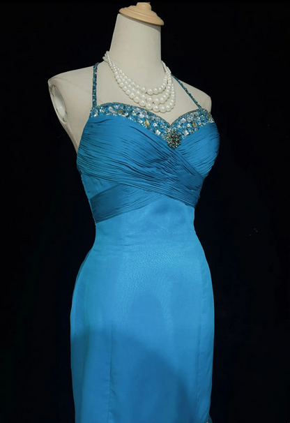 Robe de soirée fourreau noire sexy longue avec fente J8826