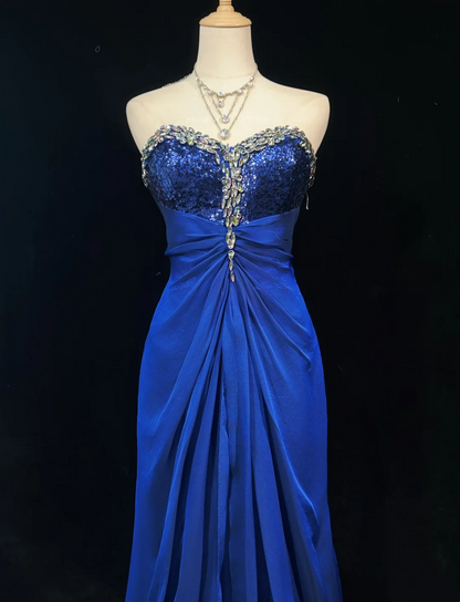 Robe de soirée fourreau noire sexy longue avec fente J8826