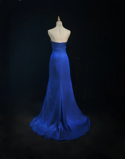 Robe de soirée fourreau noire sexy longue avec fente J8826