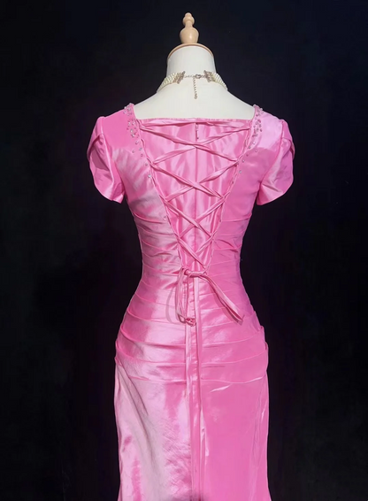 Robe de soirée fourreau noire sexy longue avec fente J8826