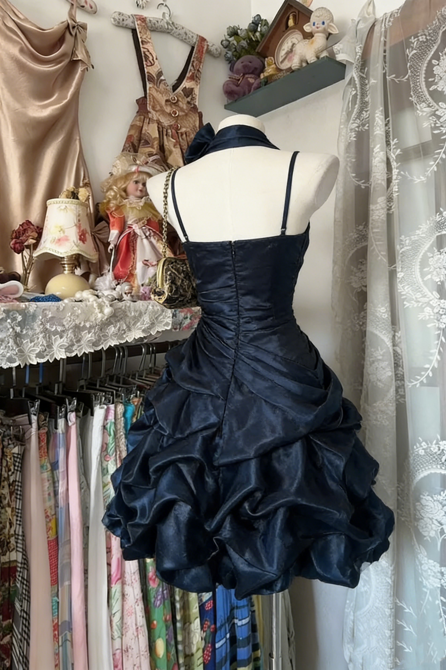 Rosa Etuikleid, lang, mit Seitenschlitz, Satin, formelles Kleid J8820