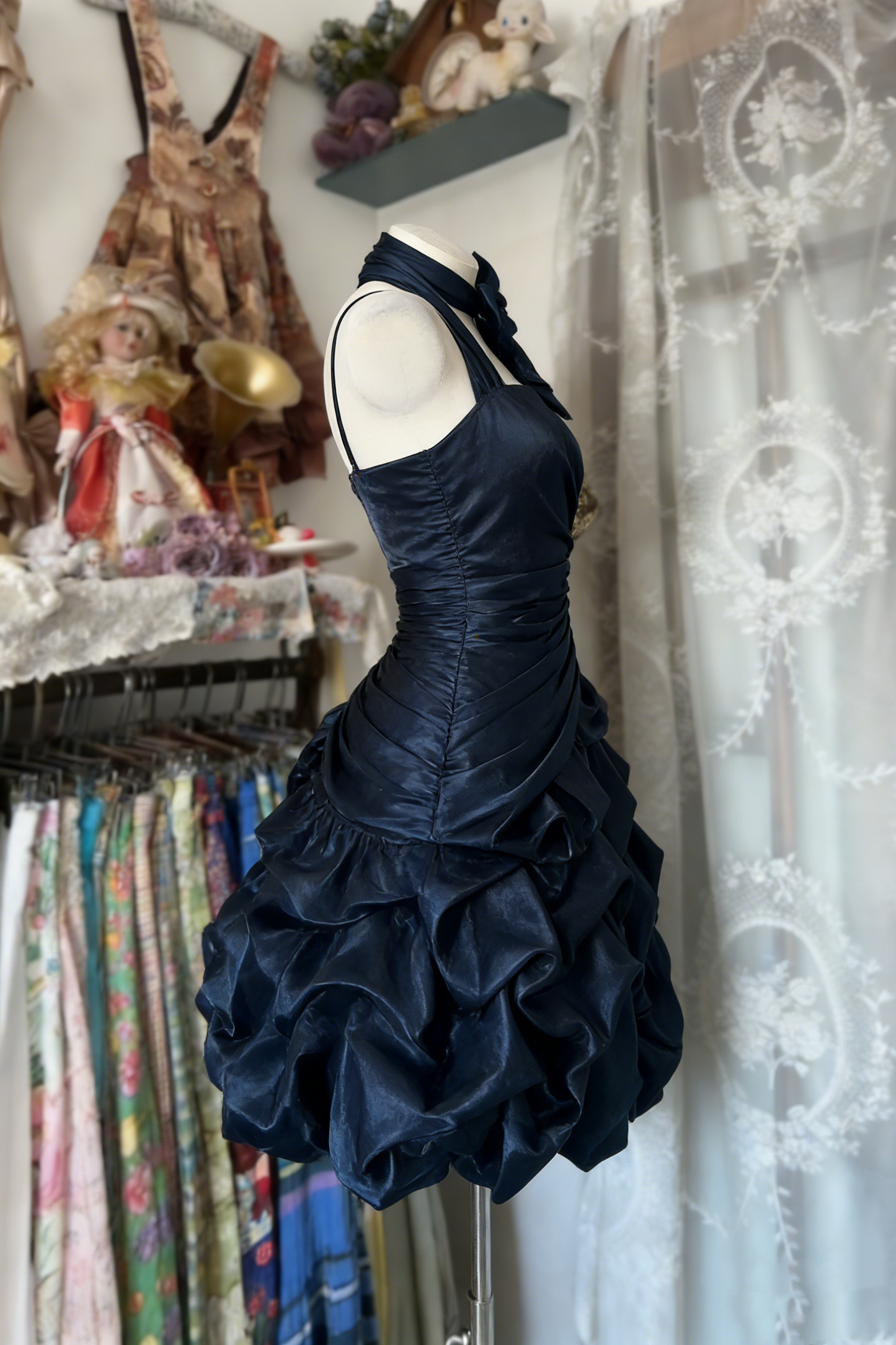 Rosa Etuikleid, lang, mit Seitenschlitz, Satin, formelles Kleid J8820