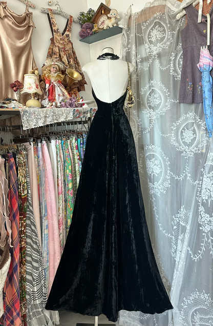 Robe de soirée fourreau noire sexy longue avec fente J8826