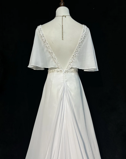 Rosa Etuikleid, lang, mit Seitenschlitz, Satin, formelles Kleid J8820