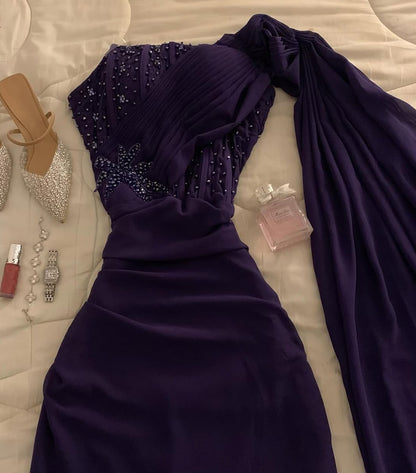 Robe de soirée fourreau noire sexy longue avec fente J8826