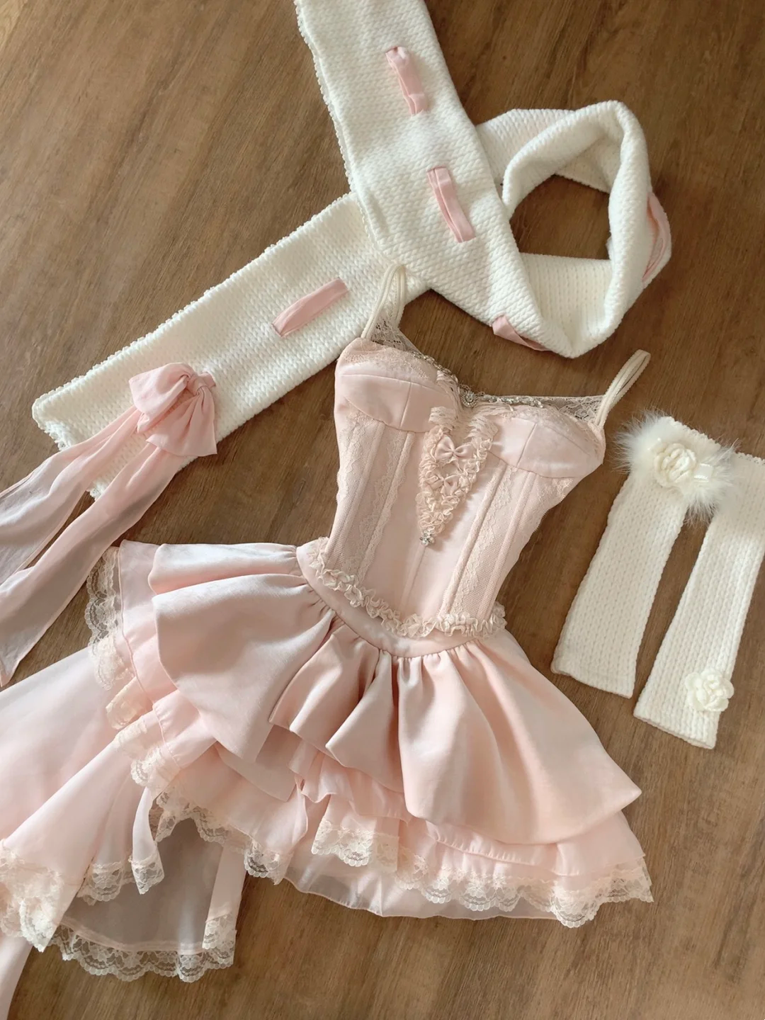 A Line Pink Sweet Birthday Dress Short Party Dress J9345