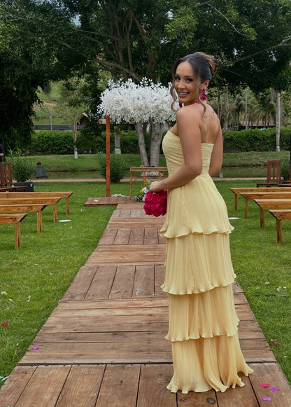 Rosa Etuikleid, lang, mit Seitenschlitz, Satin, formelles Kleid J8820