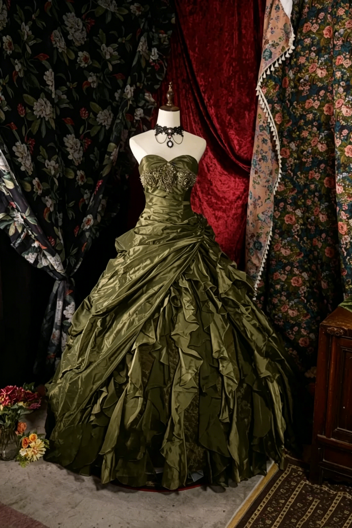 Rosa Etuikleid, lang, mit Seitenschlitz, Satin, formelles Kleid J8820
