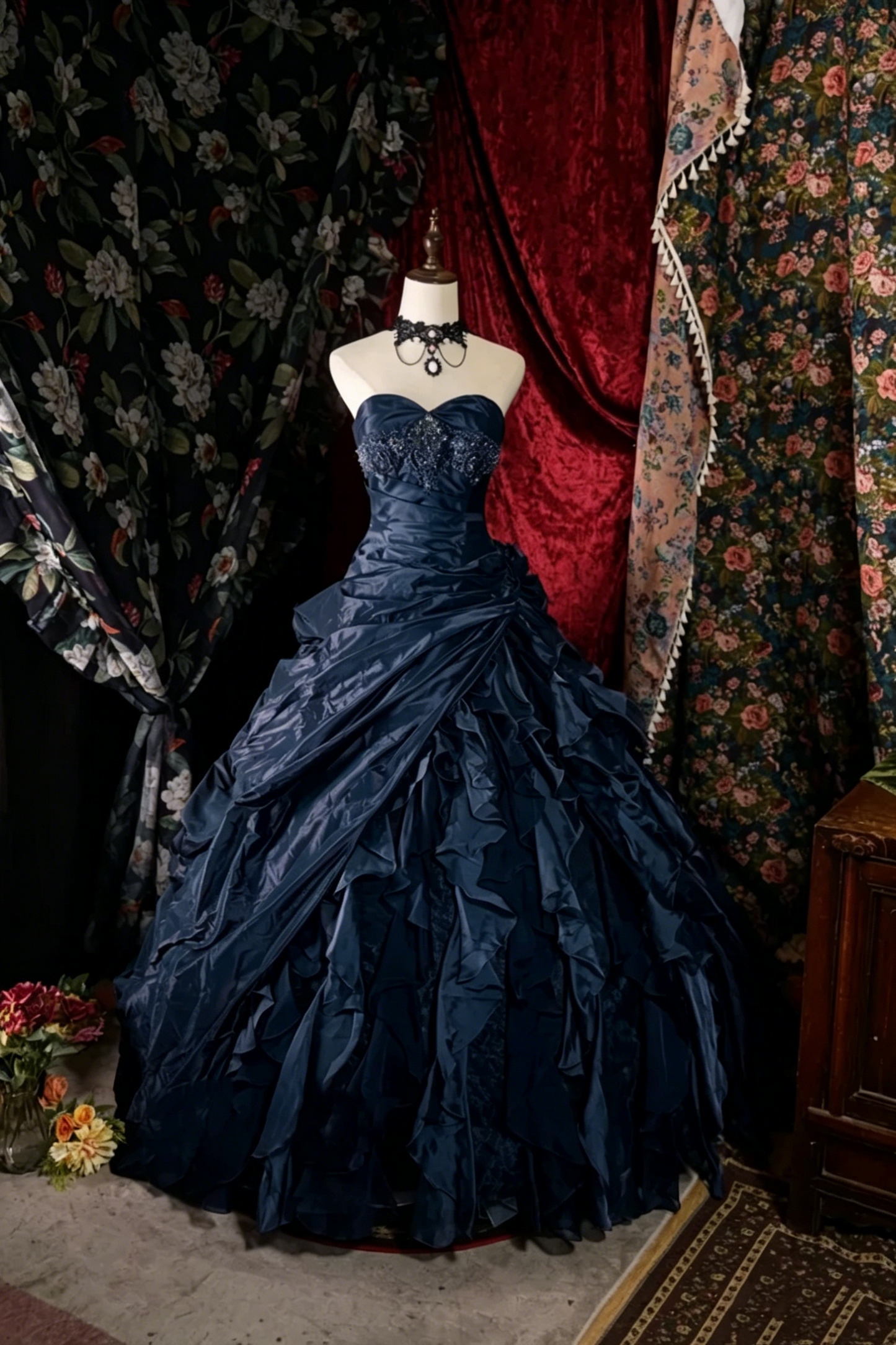 Rosa Etuikleid, lang, mit Seitenschlitz, Satin, formelles Kleid J8820