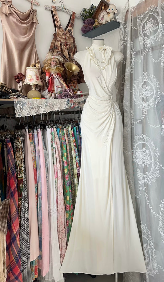 Rosa Etuikleid, lang, mit Seitenschlitz, Satin, formelles Kleid J8820