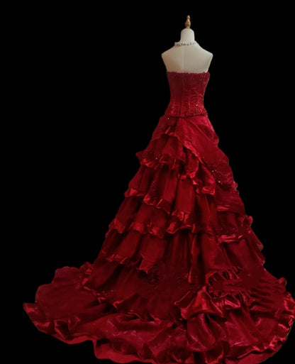 Rosa Etuikleid, lang, mit Seitenschlitz, Satin, formelles Kleid J8820