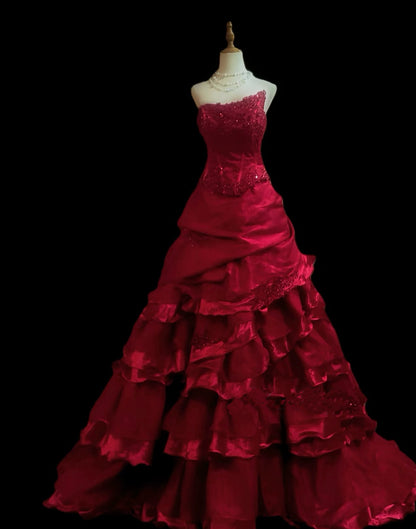 Rosa Etuikleid, lang, mit Seitenschlitz, Satin, formelles Kleid J8820