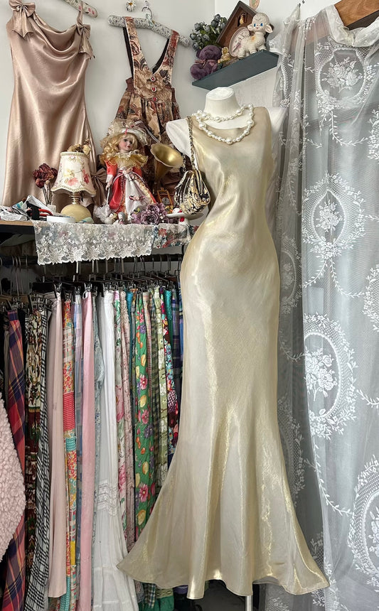 Gold Mermaid Prom Dress Evening Dress Formal Party Dress J9369