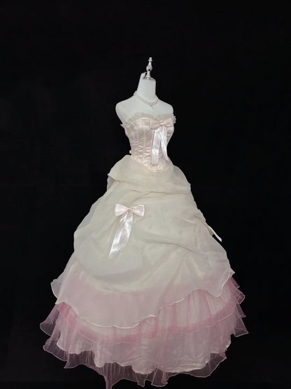 Trägerloses silbernes Vintage-Abendkleid, A-Linie, Geburtstagskleid J9370
