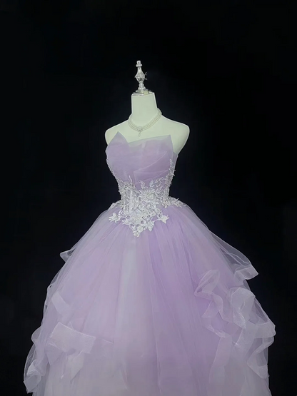 Trägerloses silbernes Vintage-Abendkleid, A-Linie, Geburtstagskleid J9370