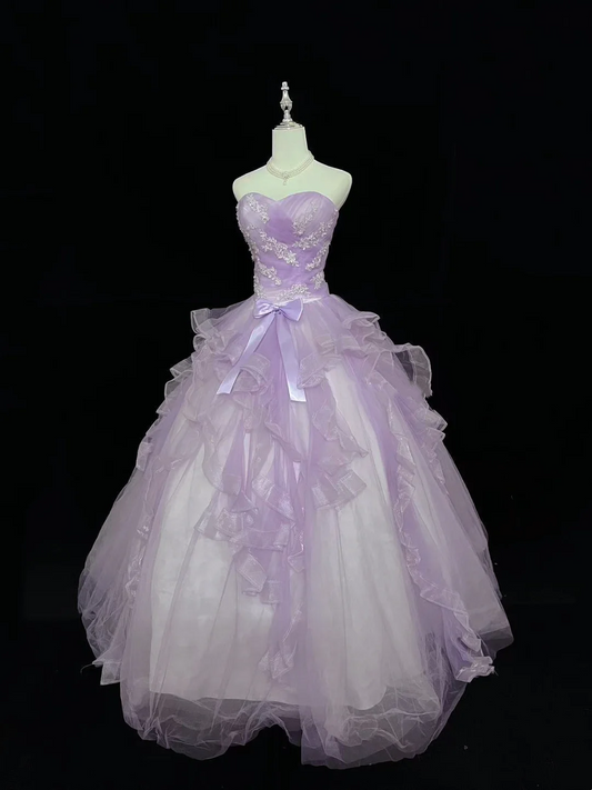 Lilac Sweet 16 Ball Gown Ruffle Princess Birthday Dress J9378