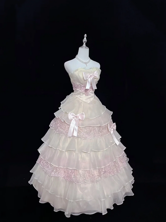 Trägerloses silbernes Vintage-Abendkleid, A-Linie, Geburtstagskleid J9370