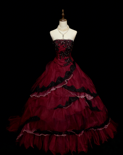 Trägerloses silbernes Vintage-Abendkleid, A-Linie, Geburtstagskleid J9370