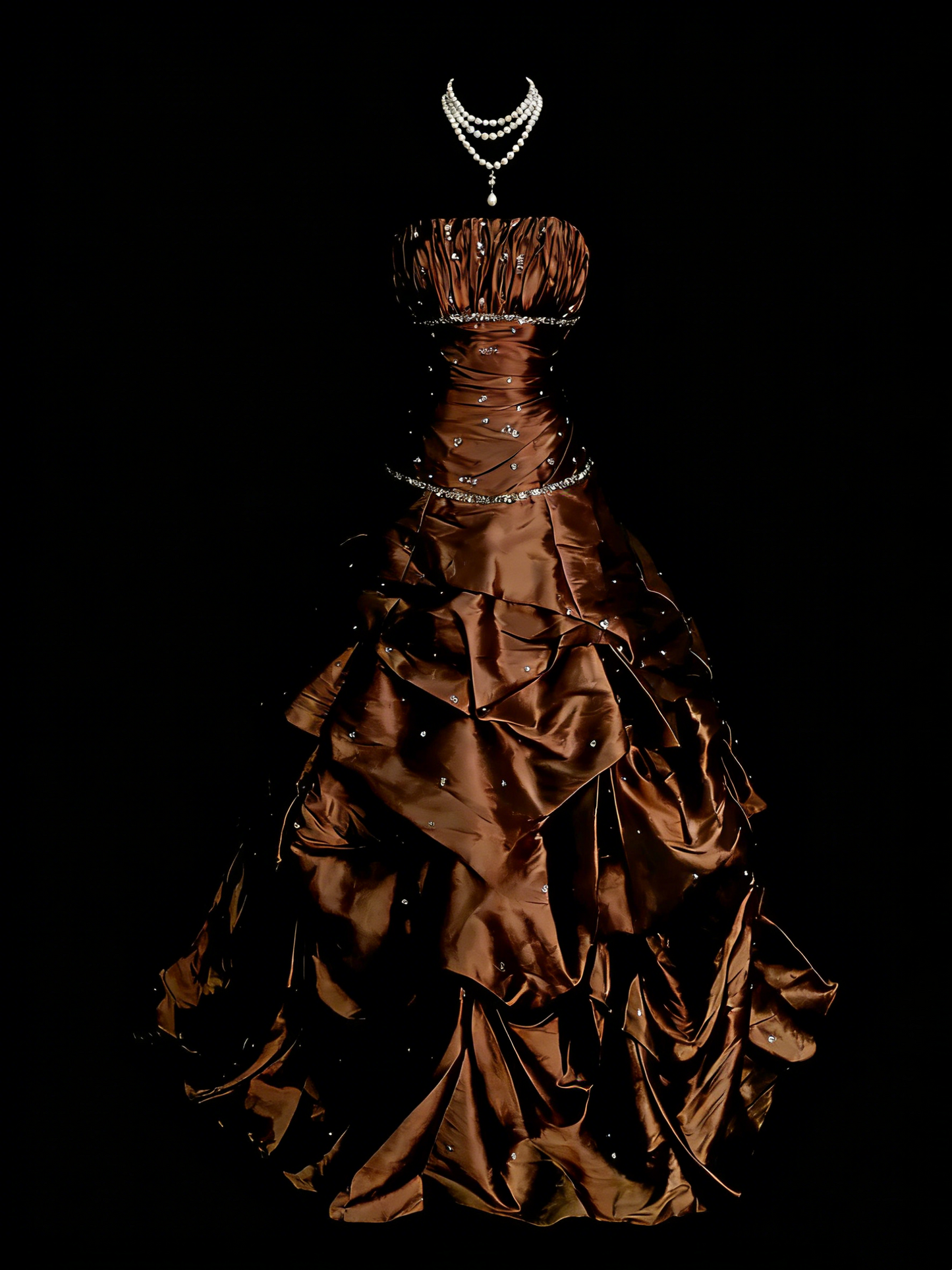 Robe bustier verte en satin pour fêter les 16 ans (réf. J9407)