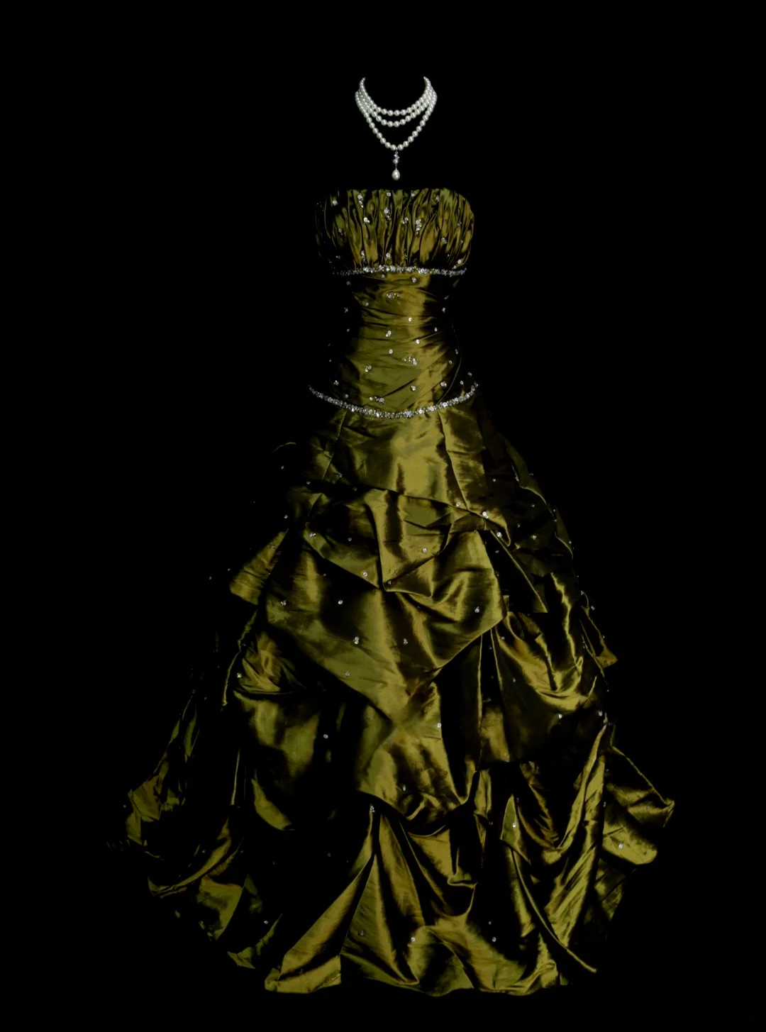 Strapless Green Sweet 16 Birthday Dress Satin Quinceanera Dresses J9407