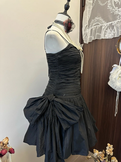 Trägerloses silbernes Vintage-Abendkleid, A-Linie, Geburtstagskleid J9370
