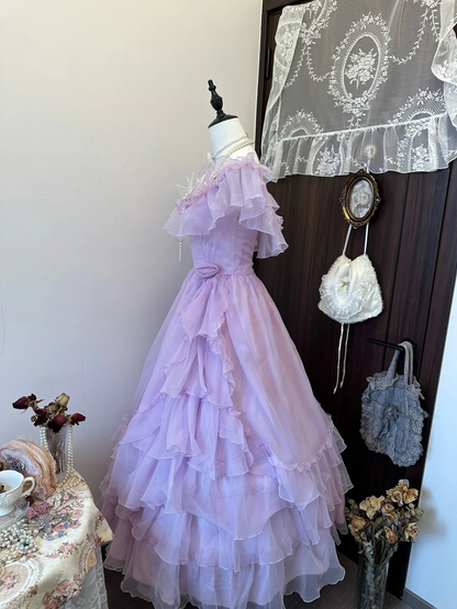 Trägerloses silbernes Vintage-Abendkleid, A-Linie, Geburtstagskleid J9370