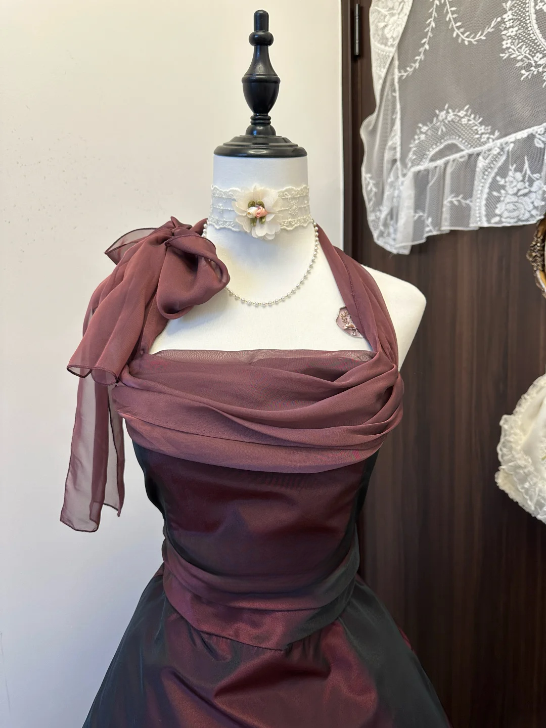 A Line Burgundy Short Dress Homecoming Dress Birthday Outfit J9444