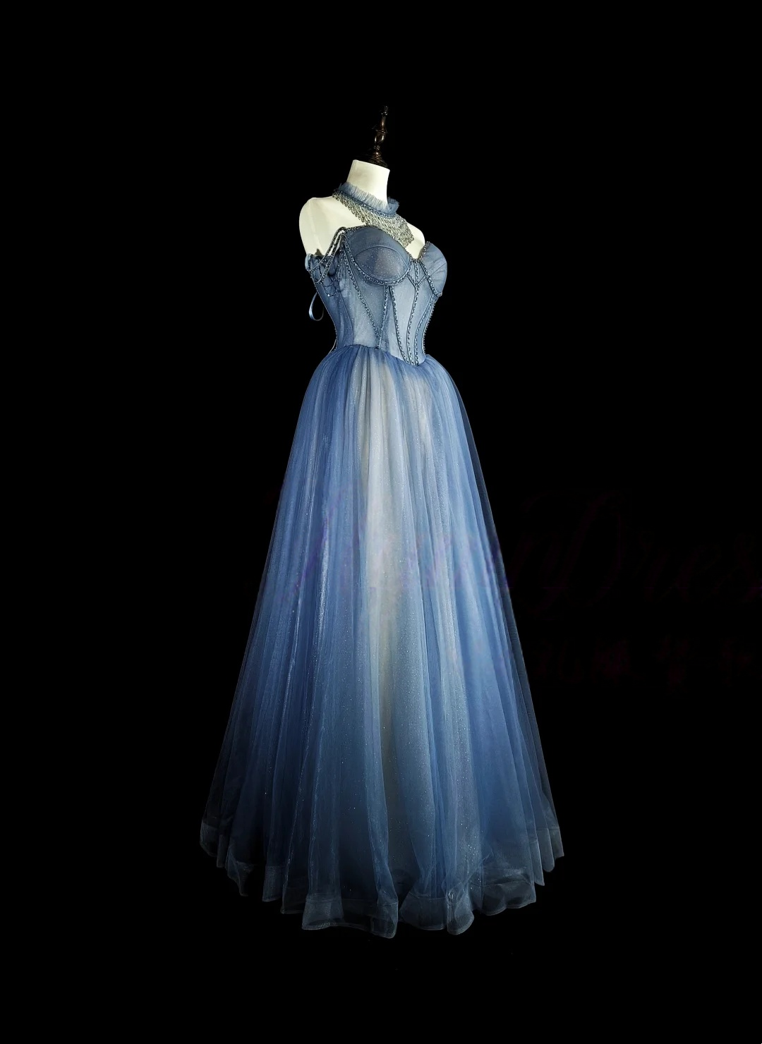 Robe de bal bustier violette en satin avec appliques, robe de soirée formelle J9413