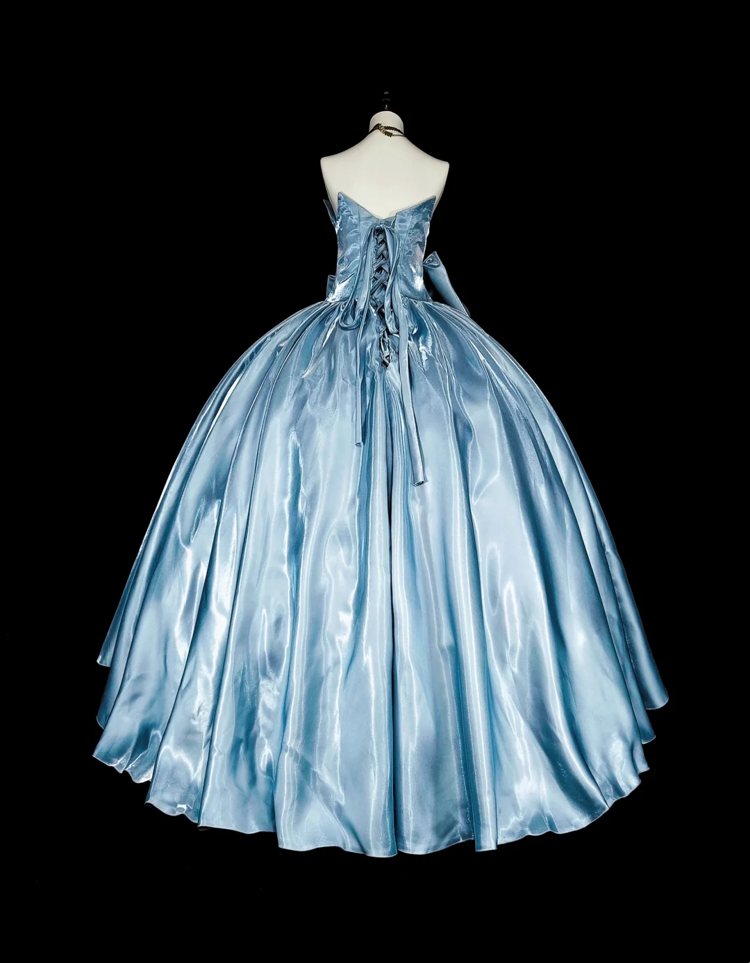 Blue Birthday Dress With Bow Sweet Prom Dress J9453