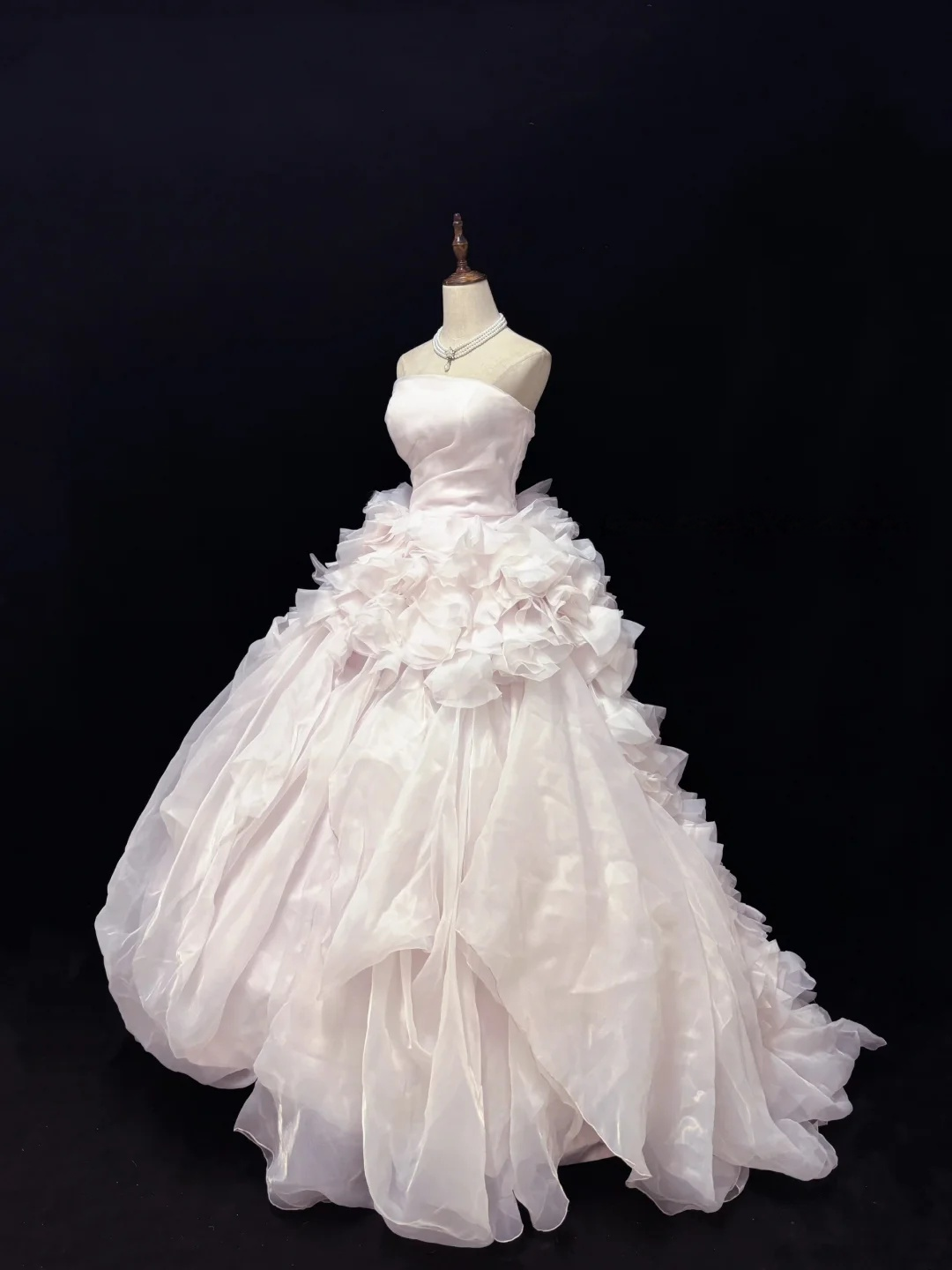 Robe de bal bustier violette en satin avec appliques, robe de soirée formelle J9413