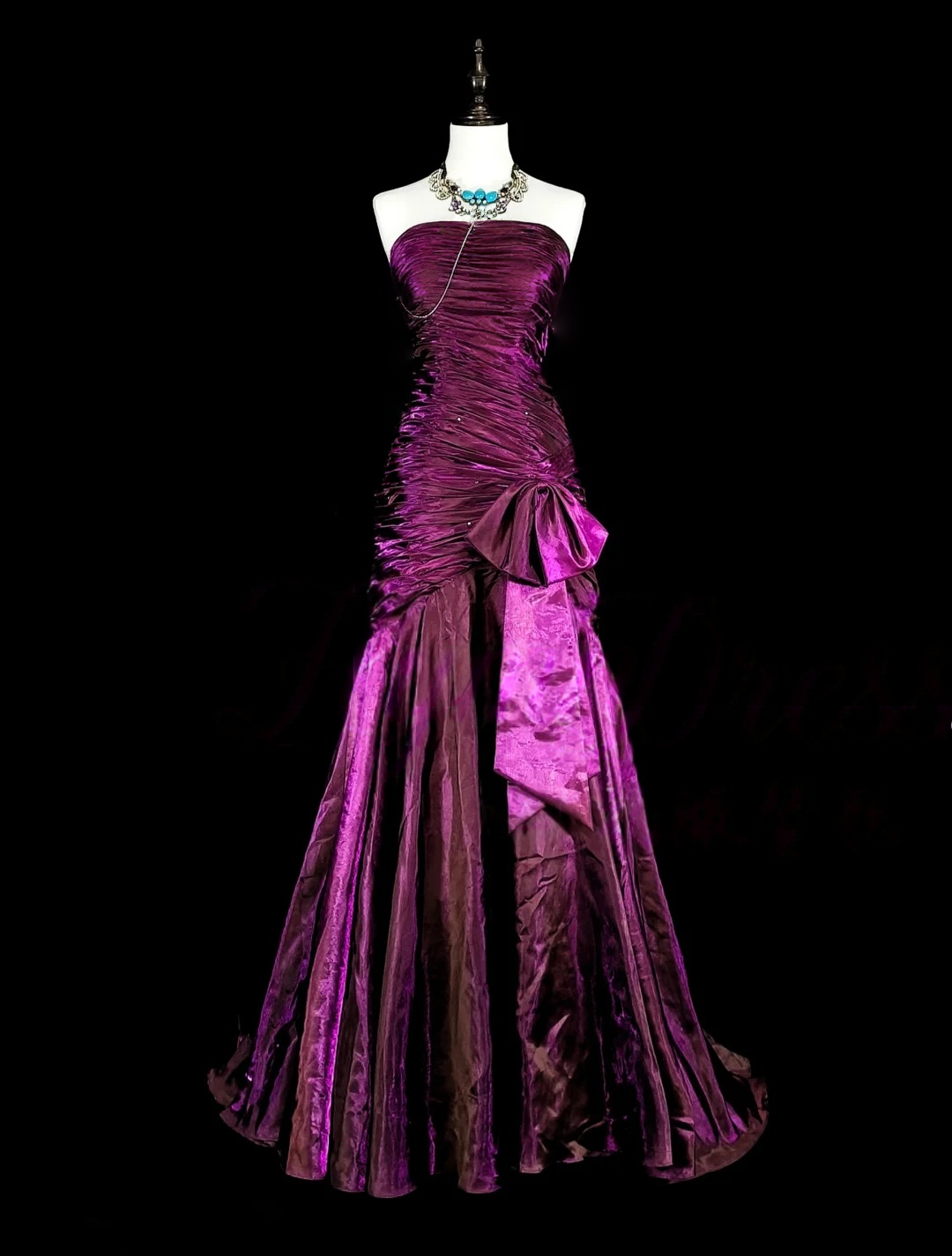 Strapless Fuchsia Prom Dress Elegant Formal Party Dress J9473