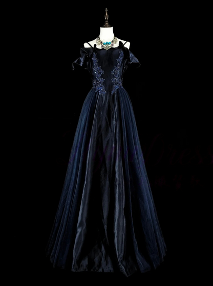 Trägerloses silbernes Vintage-Abendkleid, A-Linie, Geburtstagskleid J9370