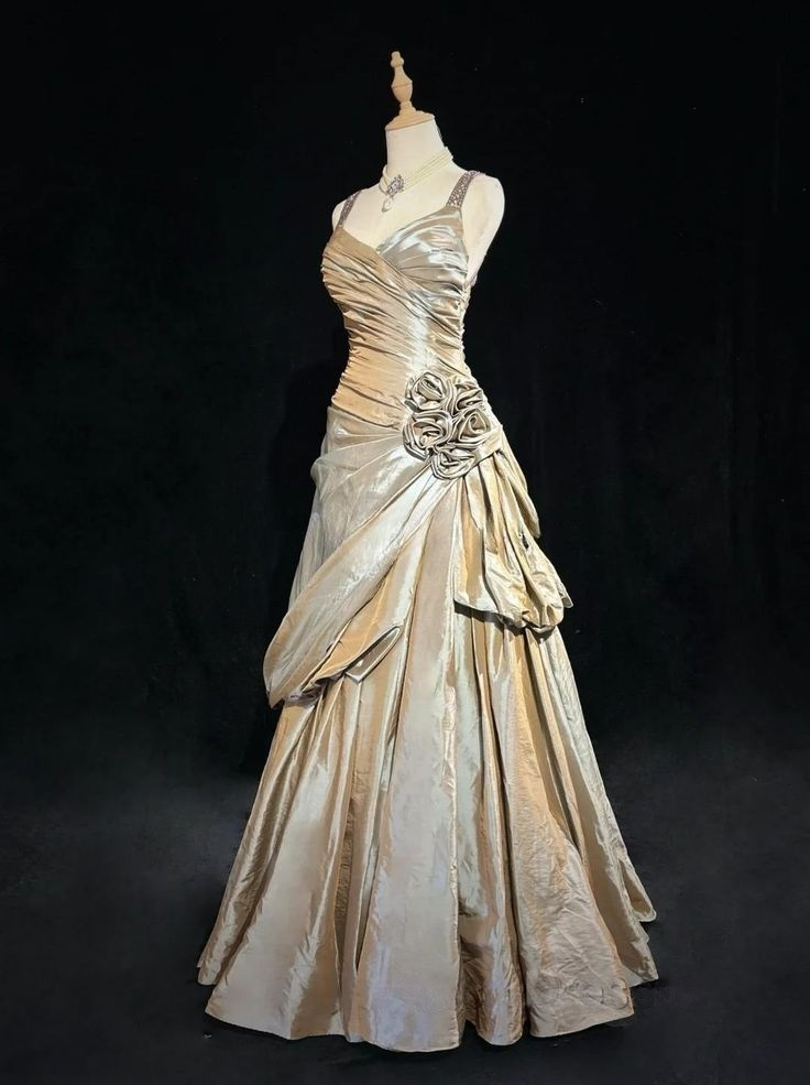A-Line Champagne Long Formal Prom Dress Evening Dress J9482