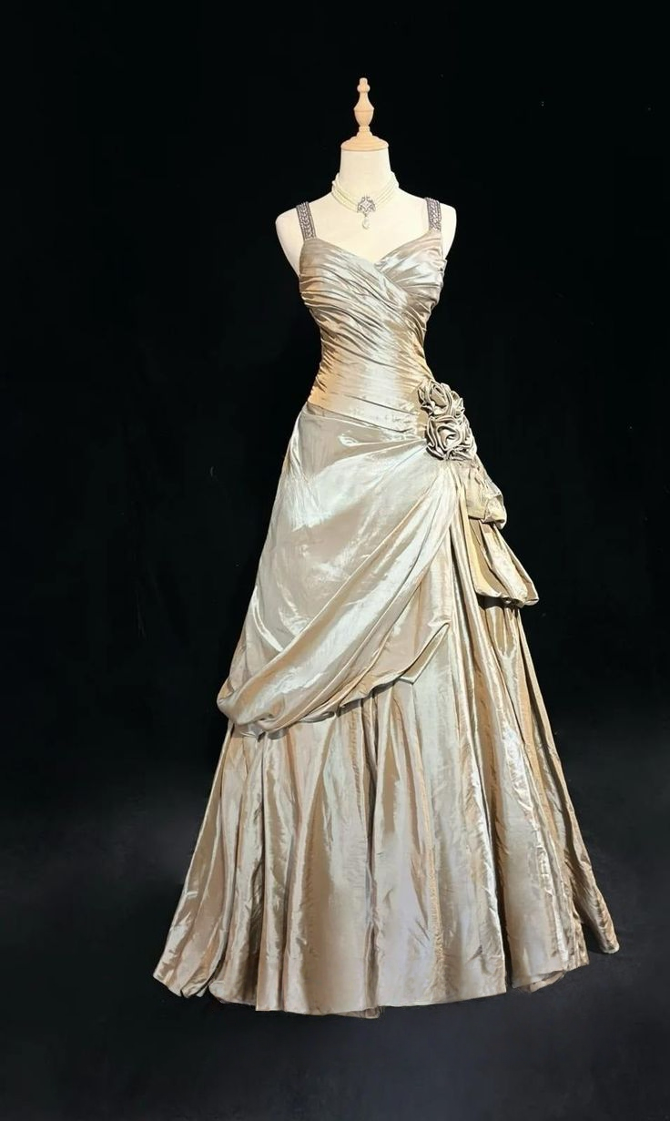 A-Line Champagne Long Formal Prom Dress Evening Dress J9482