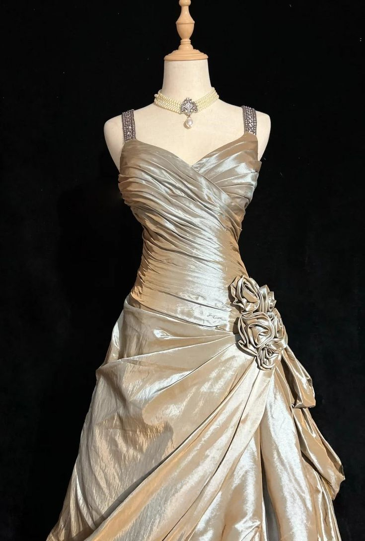 A-Line Champagne Long Formal Prom Dress Evening Dress J9482