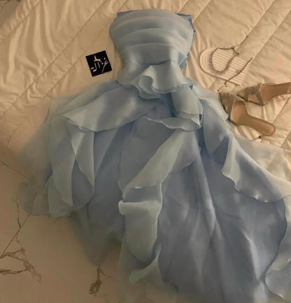 Robe de bal bustier violette en satin avec appliques, robe de soirée formelle J9413