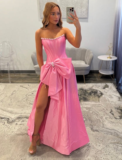 Trägerloses silbernes Vintage-Abendkleid, A-Linie, Geburtstagskleid J9370