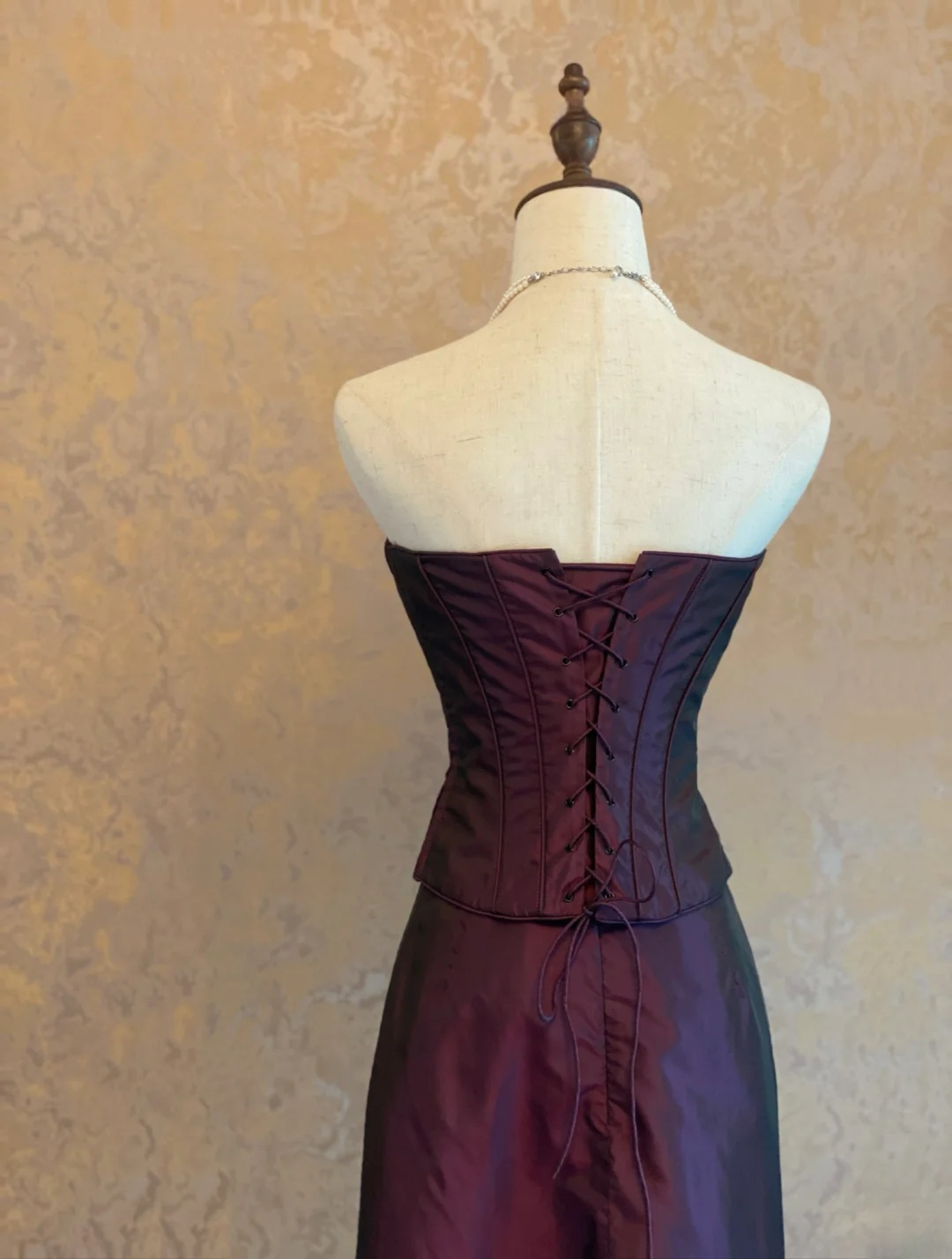 Strapless Wine Red Prom Dress Elegant Formal Evening Dress  J9511