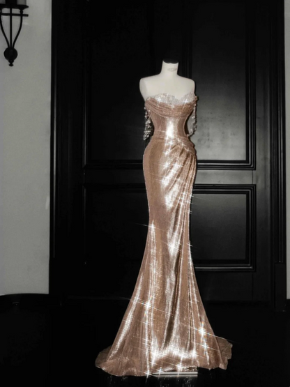 Robe de bal bustier violette en satin avec appliques, robe de soirée formelle J9413