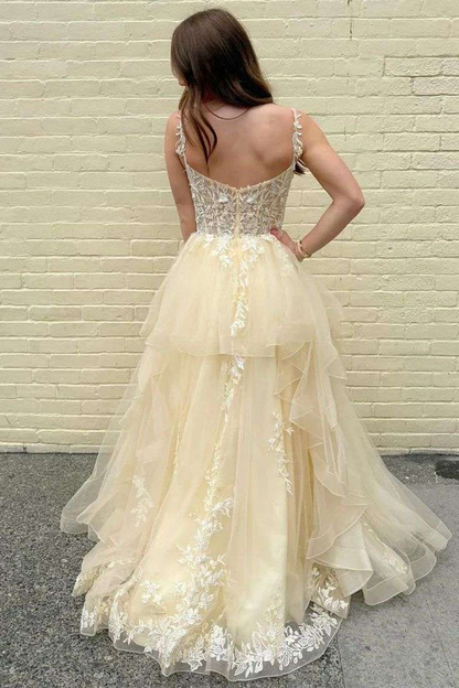 Robe de bal bustier violette en satin avec appliques, robe de soirée formelle J9413