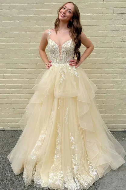 Robe de bal bustier violette en satin avec appliques, robe de soirée formelle J9413