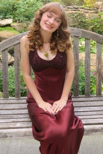 Burgundy Beads Sheath Long Prom Dress Satin Evening Dress  J9533