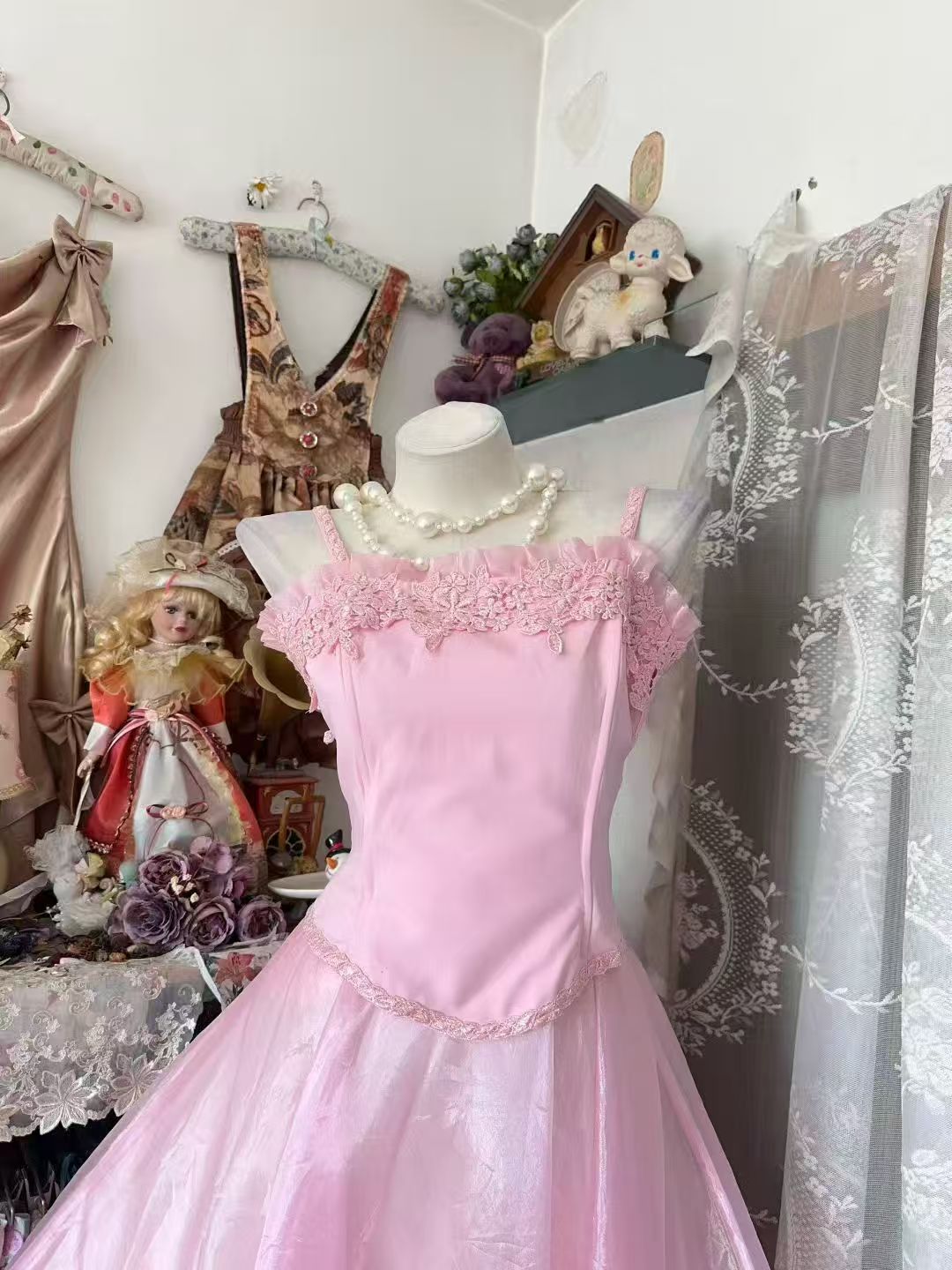 Trägerloses silbernes Vintage-Abendkleid, A-Linie, Geburtstagskleid J9370